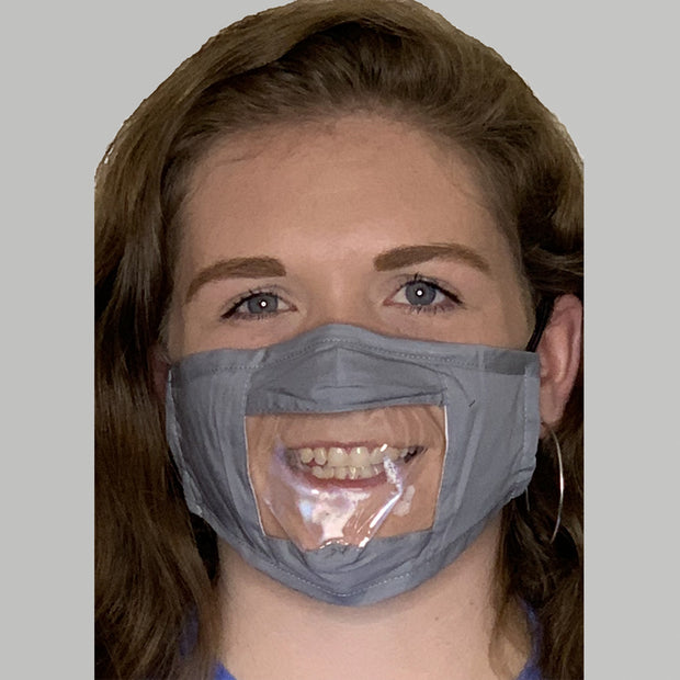 Grey Lipread Mask