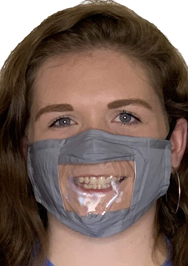 Grey Lipread Mask