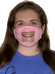 Pink Lipread Mask